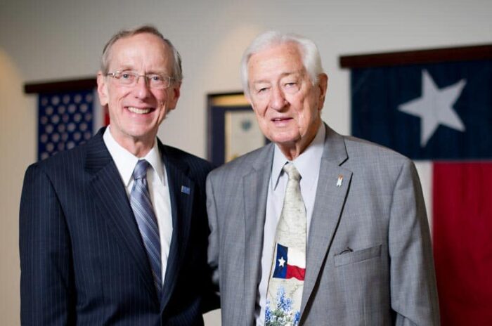 Ralph Hall with Dr. Dan R. Jones
