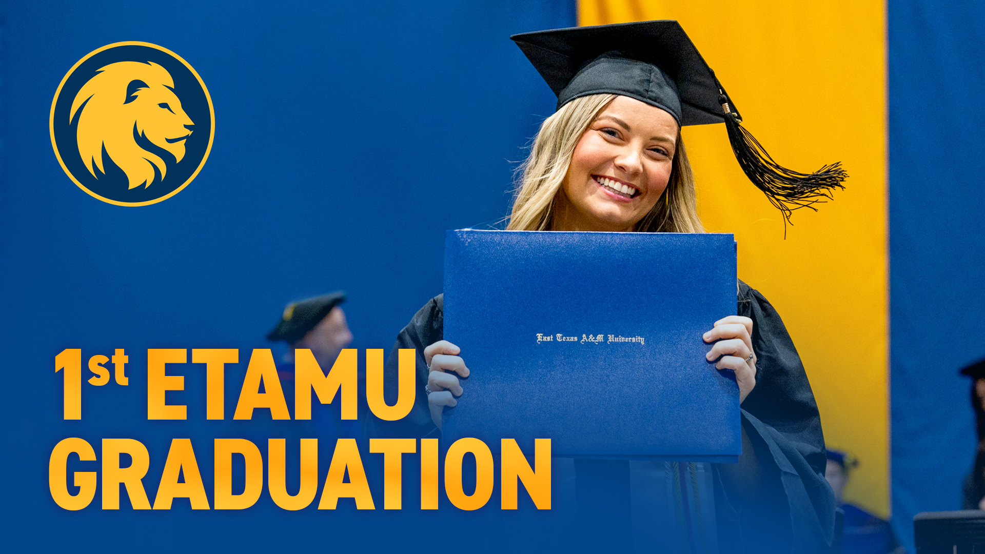 A college graduate posing with their degree.